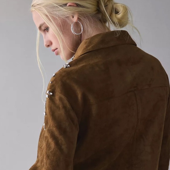 NWT - BLANKNYC Favorite Duo Embellished Faux Suede Jacket - Picture 2 of 9